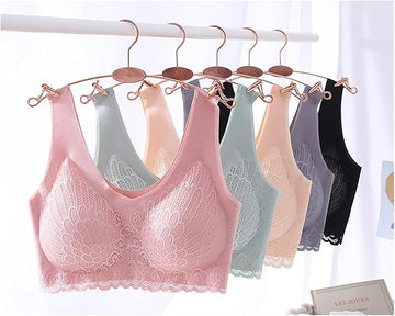 Thai Latex Bra Women One Piece Wire Free Seamless Underwear Comfortable Sports Bras